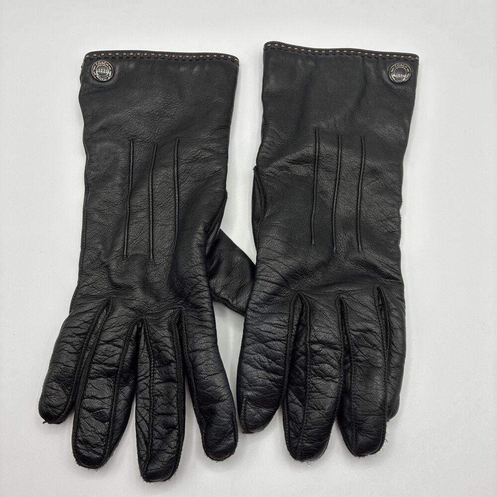 Coach Black Leather Women's Gloves Size 8
